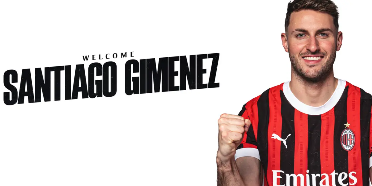 La presentación de Santiago Giménez - Foto: X (@ACMilan)
