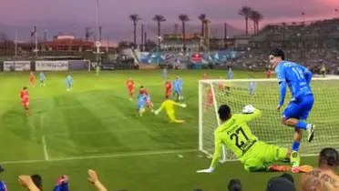 La vista del gol de Luka Romero - Foto: Captura de pantalla