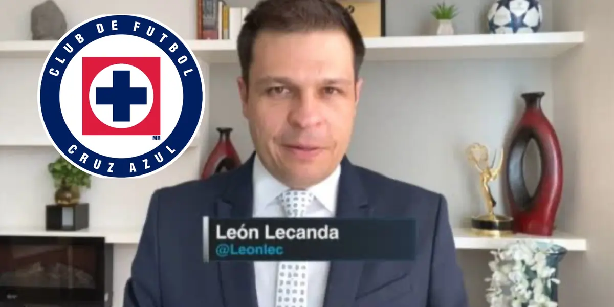 León Lecanda haciendo home office con el escudo de Cruz Azul/La Máquina Celeste