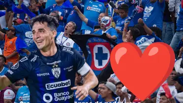 Lolo Faravelli, con la afición de Cruz Azul/FOTO La Máquina Celeste
