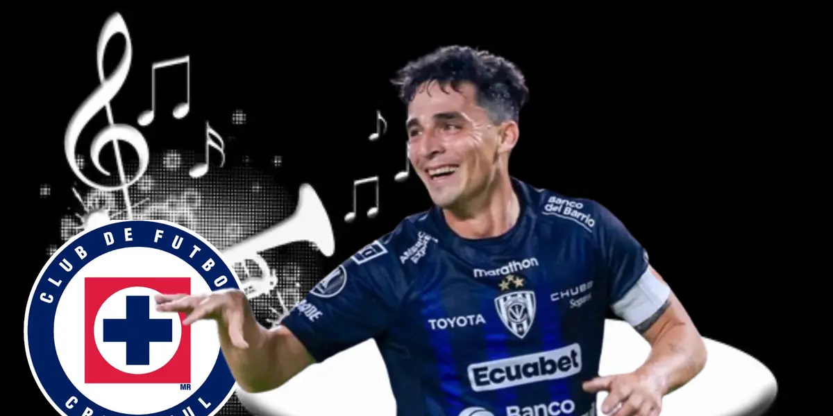 Lorenzo Faravelli y logo de Cruz Azul