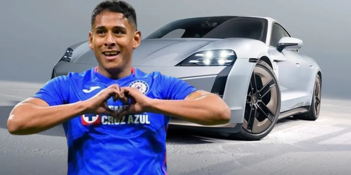 Luis Romo de fondo su lujoso carro/La Máquina Celeste