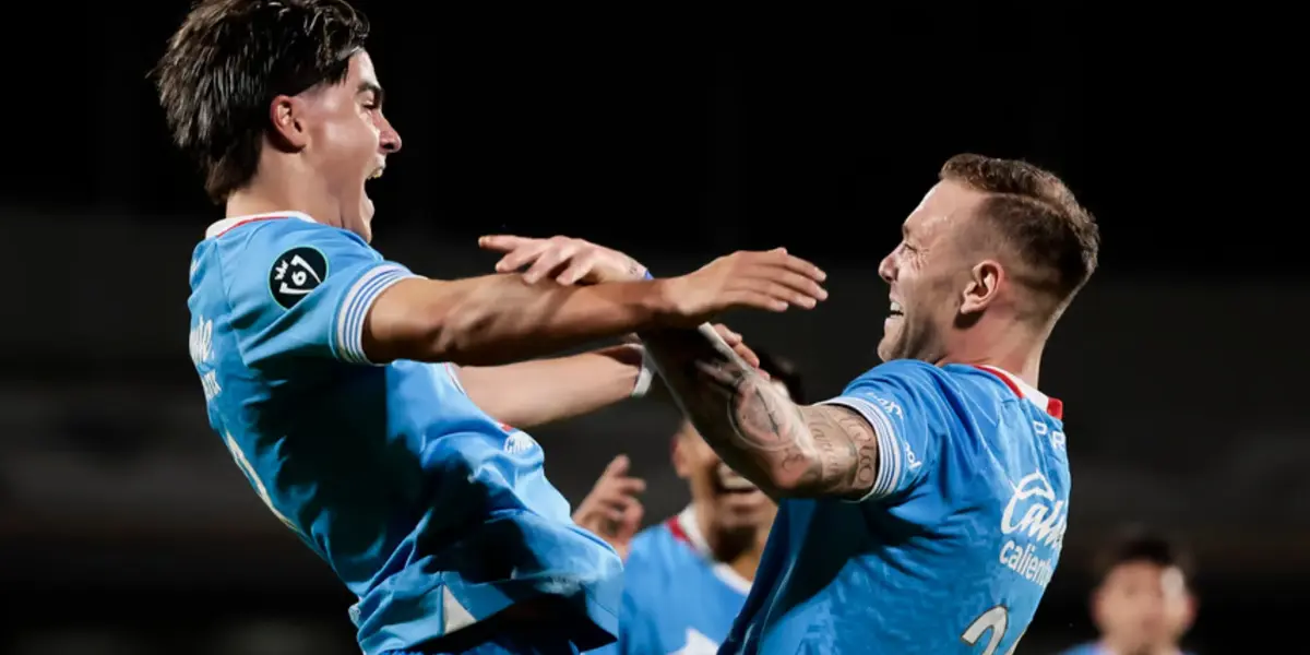 Luka Romero festeja con Rotondi - Foto: X