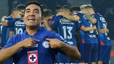 Marco Fabián con el equipo de Cruz Azul/La Máquina Celeste