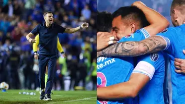 Martín Anselmi celebró el pase a semifinales y casi arranca el cabello de alguien | Foto: Mexsport