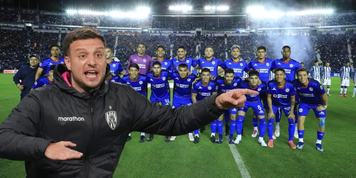 Martin Anselmi con el equipo de Cruz Azul