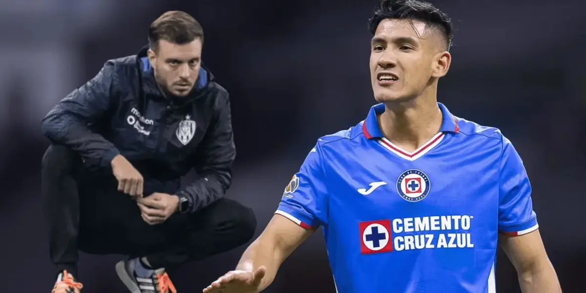 Martín Anselmi dirige partido de fútbol, mientras ve a Uriel Antuna / El Futbolero