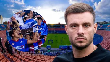 Martín Anselmi e hinchas de Cruz Azul (Foto tomada de: Mexsport/Cruz Azul)