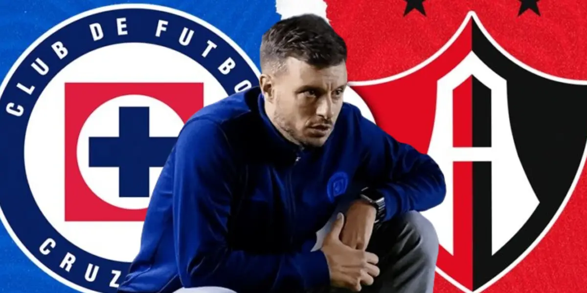 Martín Anselmi en el Cruz Azul vs Atlas/ Foto: Claro Sports