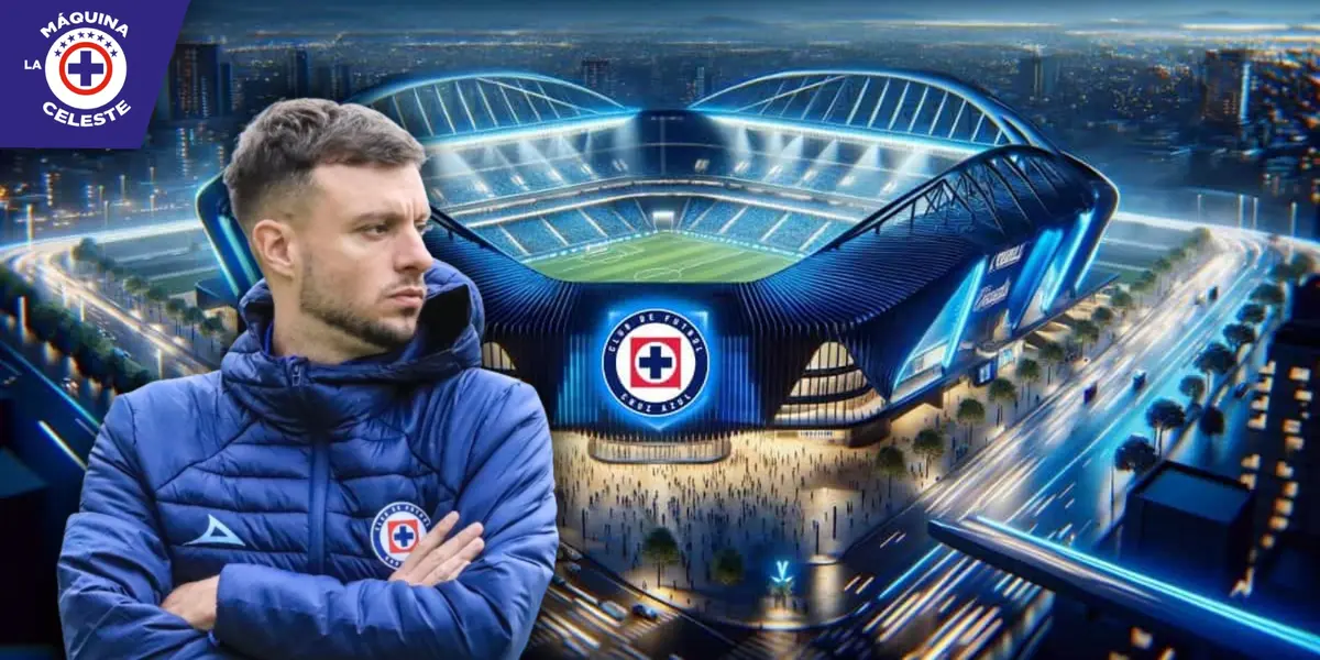 Martín Anselmi en el nuevo estadio Azul (Fuente: El Universo)