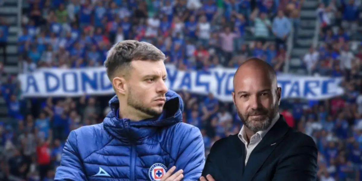 Martín Anselmi observando un partido de Cruz Azul en el Clausura 2024 | Foto: El Universo