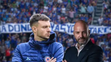 Martín Anselmi observando un partido de Cruz Azul en el Clausura 2024 | Foto: El Universo