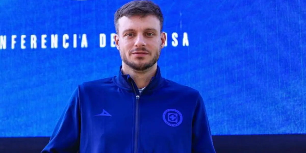 Martín Anselmi presentado en el club celeste / Cruz Azul
