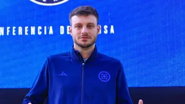 Martín Anselmi presentado en el club celeste / Cruz Azul