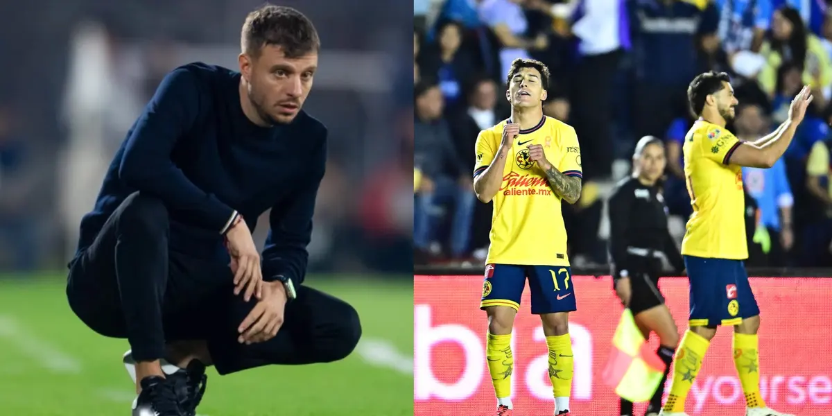 Martín Anselmi reaccionó al gol del América igual que la afición celeste | Foto: Mexsport