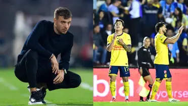 Martín Anselmi reaccionó al gol del América igual que la afición celeste | Foto: Mexsport