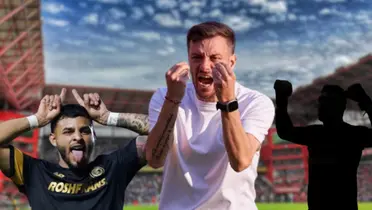 Martín Anselmi regañando a sus jugadores durante un partido del Clausura 2024