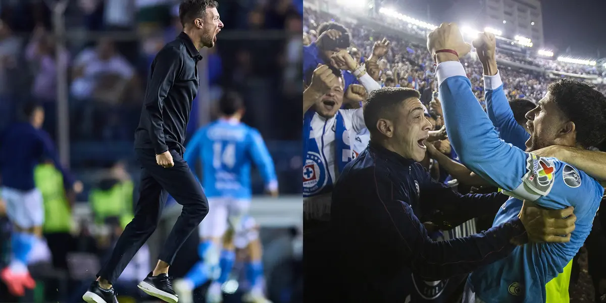 Martín Anselmi se vio muy eufórico tras el récord de puntos y mando mensaje / Foto: MexSport