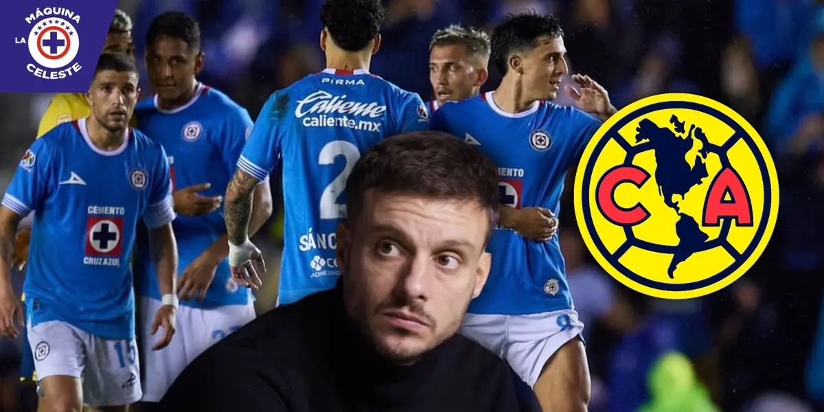 Martín Anselmi y jugadores de Cruz Azul (Fuente: MEXSPORT)