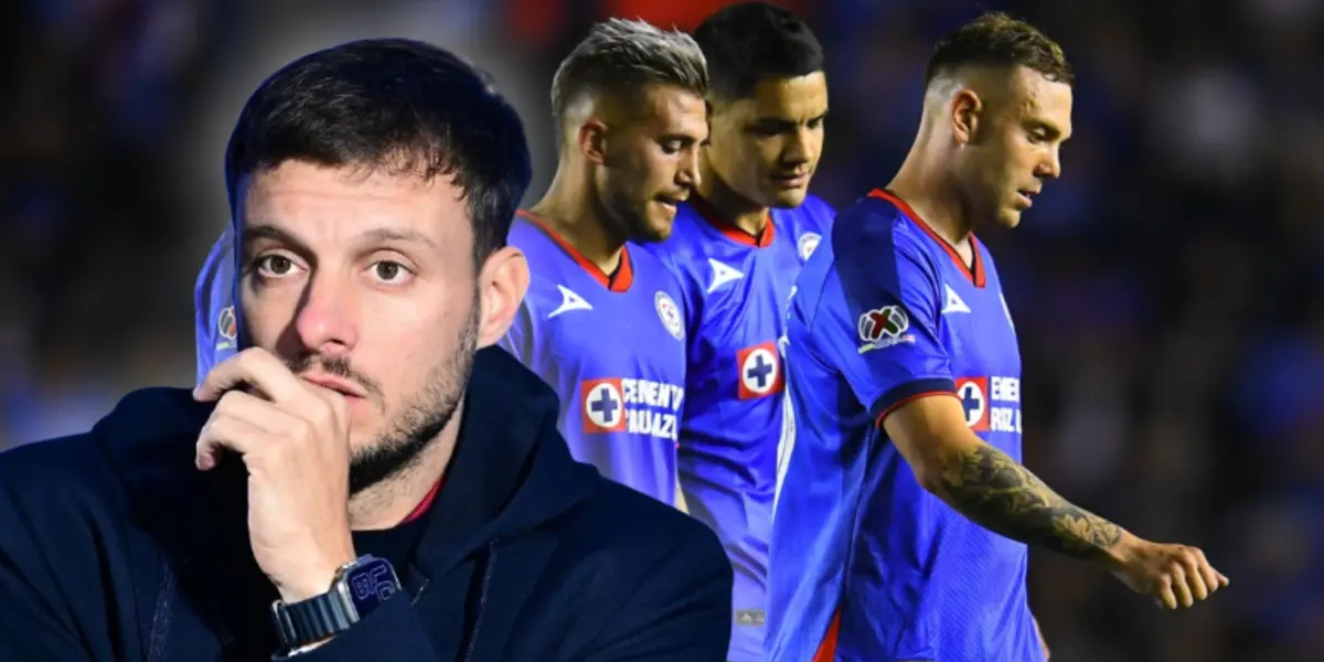 Martín Anselmi y jugadores de Cruz Azul (Fuente: MEXSPORT)