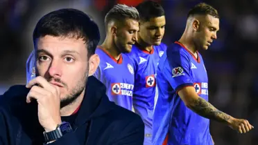 Martín Anselmi y jugadores de Cruz Azul (Fuente: MEXSPORT)