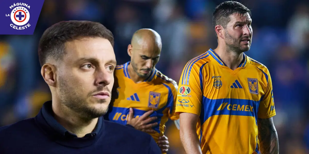 Martín Anselmi y jugadores de Tigres (Fuente: MEXSPORT)