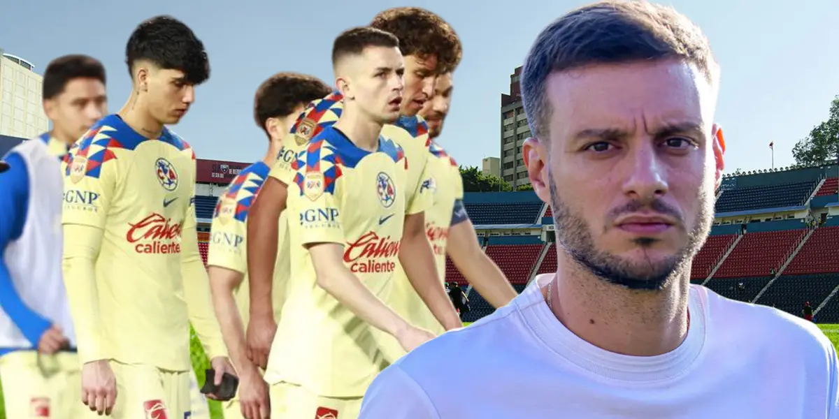 Martín Anselmi y jugadores del América (Foto tomada de: MEXSPORT)