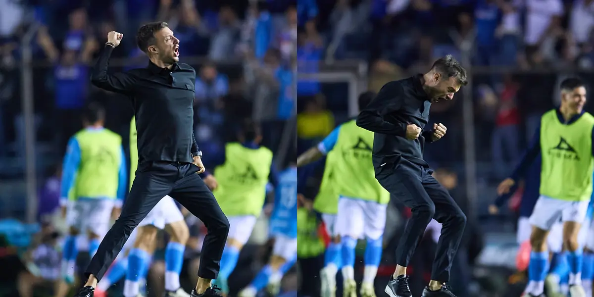 Martín Anselmi y su celebración siguen dando de que hablar | Foto: MexSport