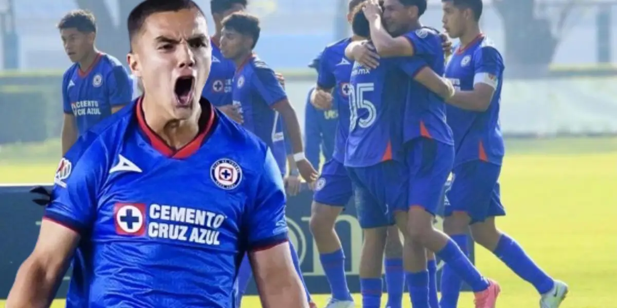 Mateo Levy con el equipo e Cruz Azul/La Máquina Celeste