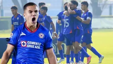 Mateo Levy con el equipo e Cruz Azul/La Máquina Celeste