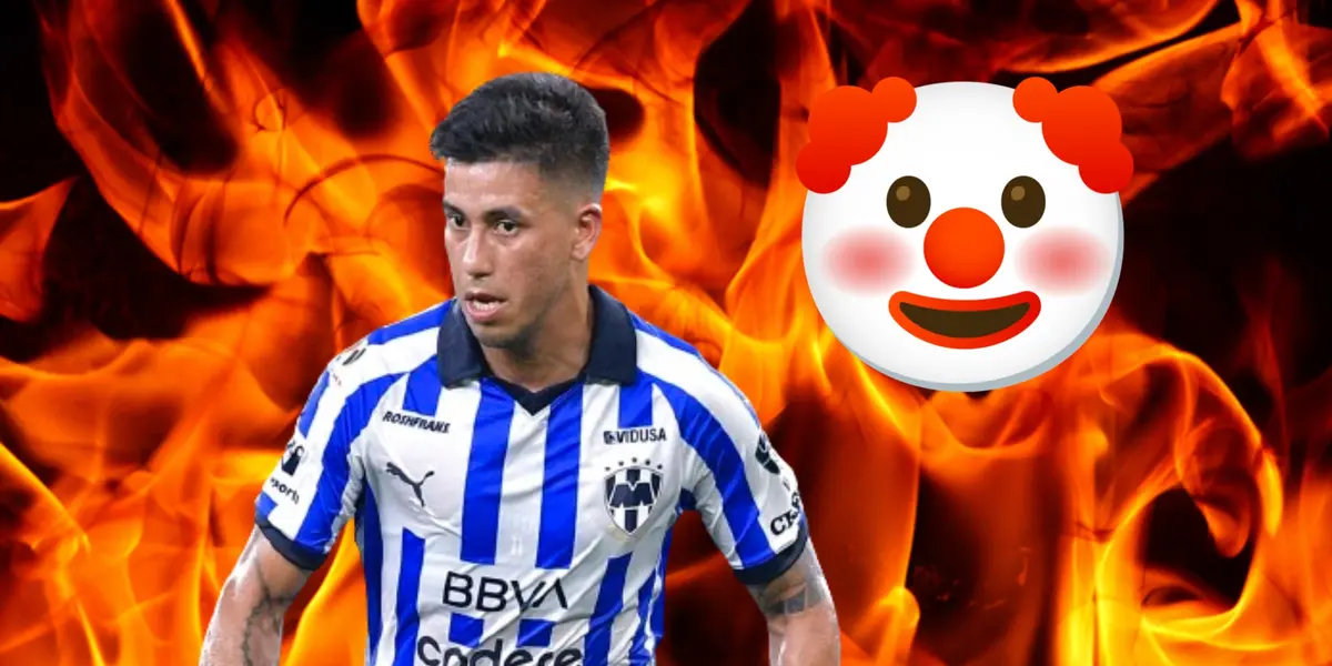 Maxi Meza a lado de un emoji de payaso/FOTO La Máquina Celeste