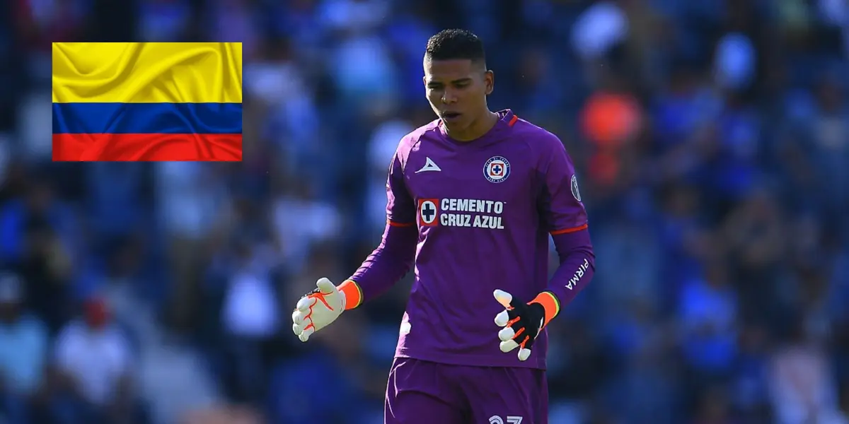 Mier con Cruz Azuil y bandera de Colombia/FOTO: Mexsport