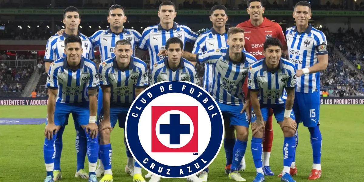 Monterrey con el logo de Cruz Azul de frente/La Máquina Celeste