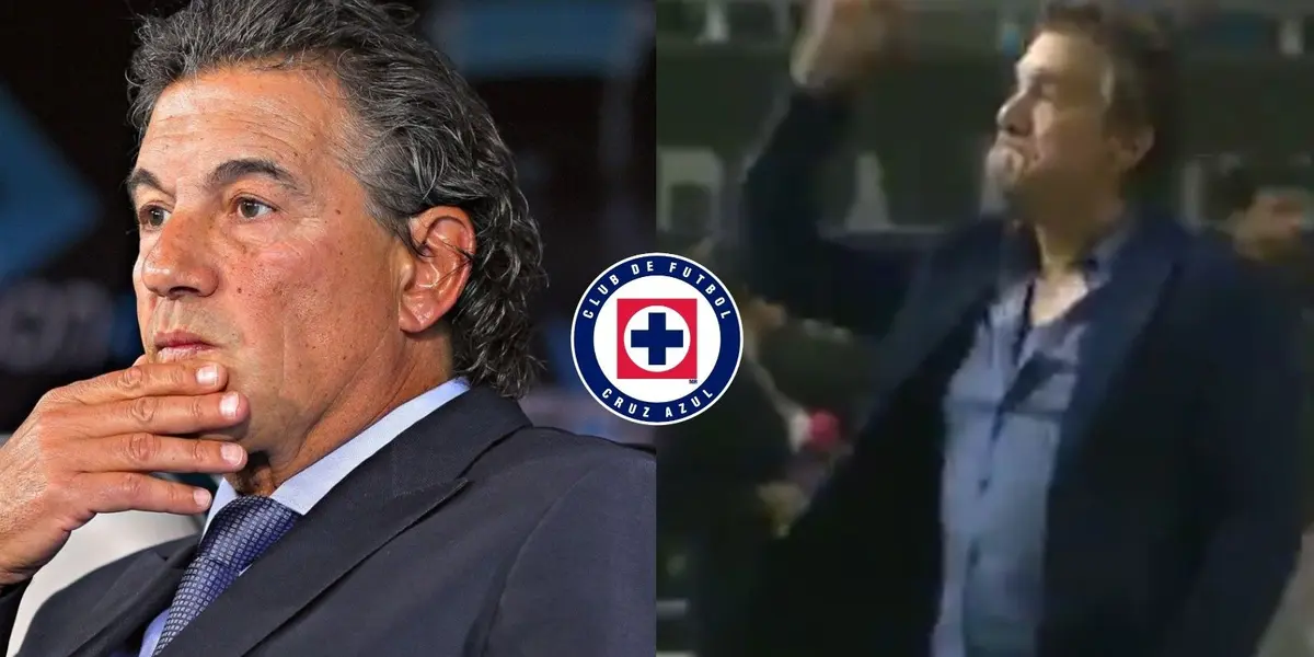 No pudo contener su felicidad de haberle ganado al club en el que jugó y dirigió.