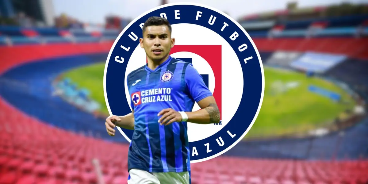 Orbelín con escudo de Cruz Azul en la Ciudad de los Deportes/FOTO: Récord