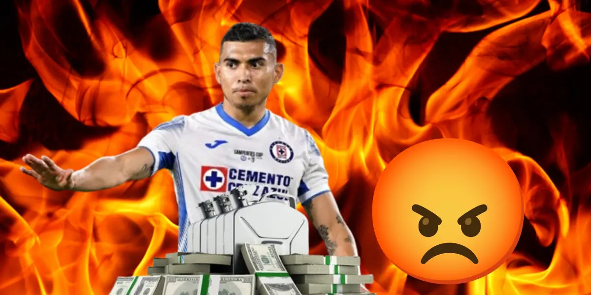 Orbelín Pineda, dólares, emoji enojado/La Máquina Celeste