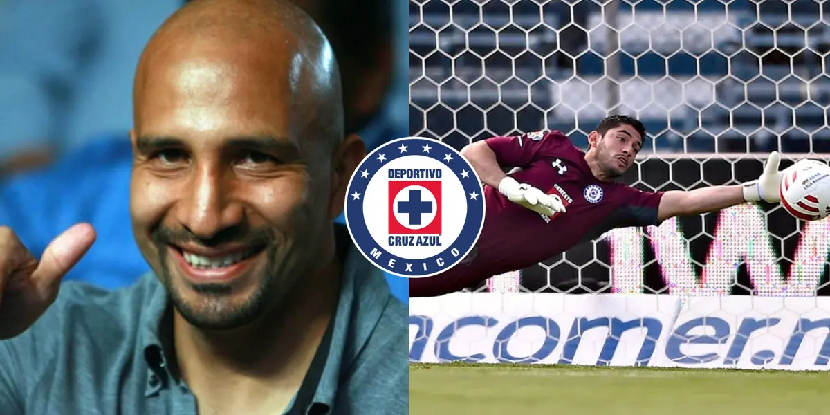 Óscar Pérez encantado con el nuevo portero de Cruz Azul.