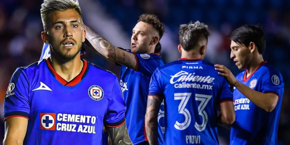 Piovi y el equipo de Cruz Azul celebrando un gol/FOTO La Máquina Celeste
