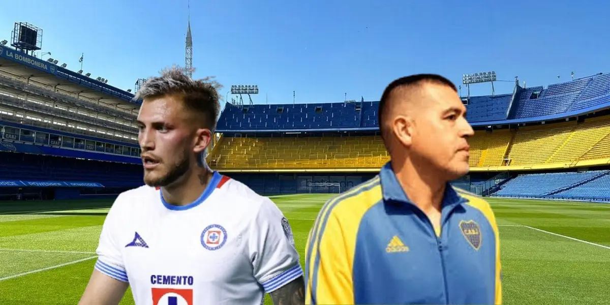 Piovi y Riquelme en la bombonera/FOTO: Bitbol