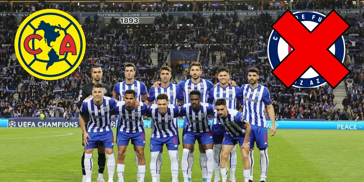 Porto 2024, logos de América y Cruz Azul