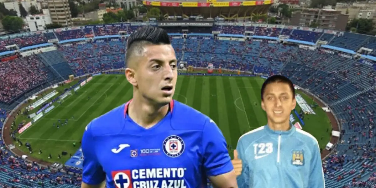 Roberto Alvarado con Cruz Azul y el Manchester City/FOTO La Máquina Celeste