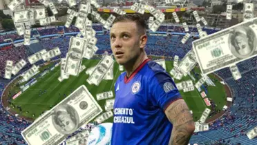 Rotondi de fondo con dólares cayendo/La Máquina Celeste