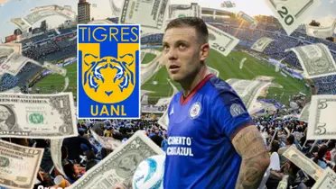 Rotondi en la portada, escudo de Tigres/La Máquina Celeste