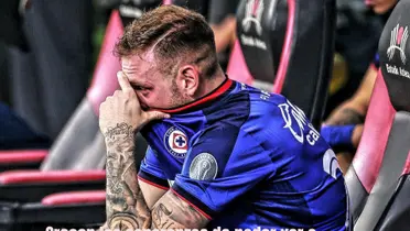 Rotondi llorando después de la final vs América/La Máquina Celeste