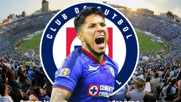 Salcedo con la jersey de Cruz Azul gritando/La Máquina Celeste