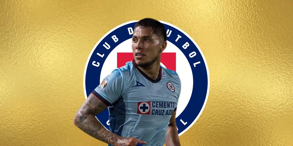 Salcedo de portada, de fondo el escudo de Cruz Azul/La Máquina Celeste