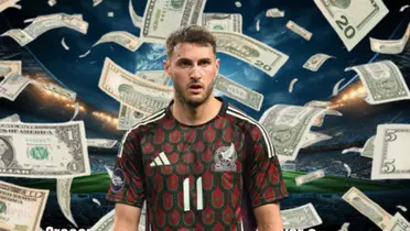 Santi Giménez y de fondo miles de dólares/La Máquina Celeste