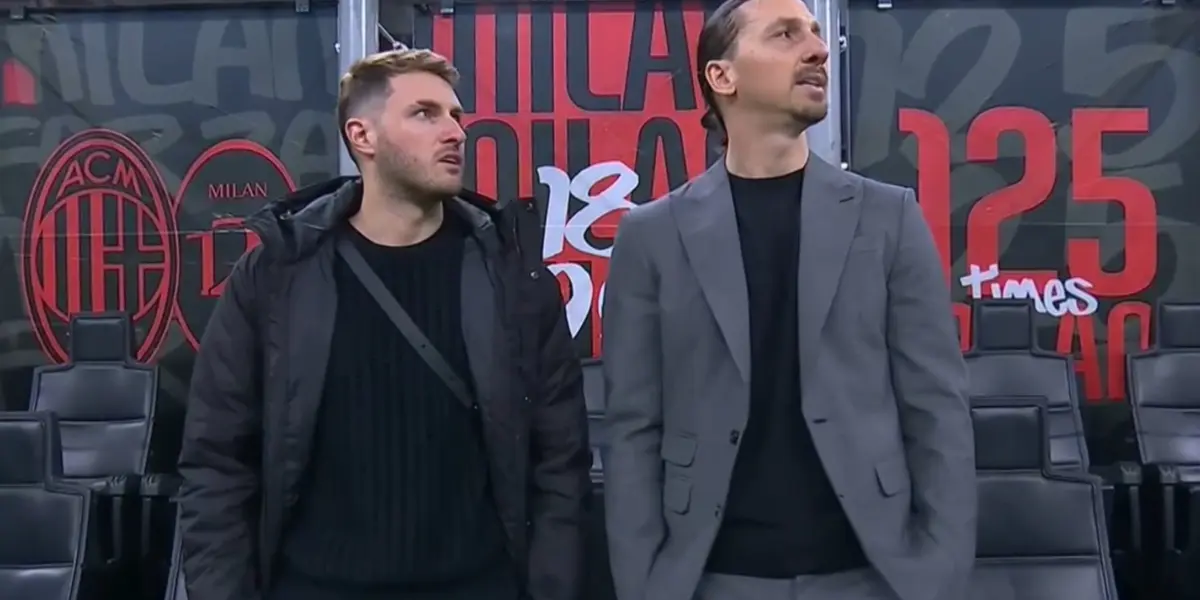 Santi Giménez y Zlatan Ibrahimovic en San Siro - Foto: X