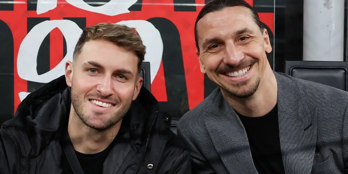 Santi Giménez y Zlatan Ibrahimovic - Foto: X (@acmilan)