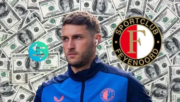 Santiago Giménez con el logo del Feyenoord/La Máquina Celeste